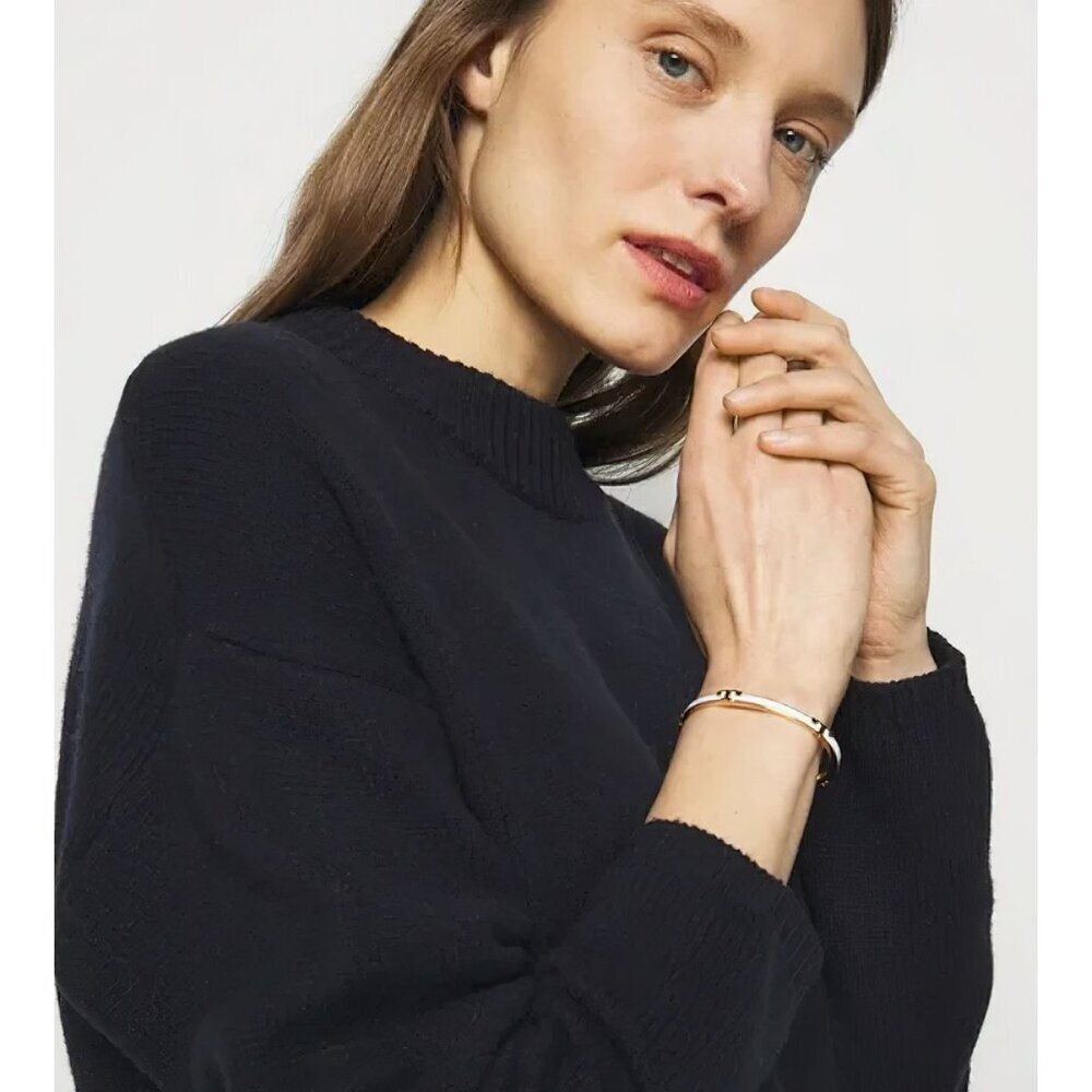 Tory Burch Serif-T Enameled Stackable Bracelet Ivory OS - Picture 11 of 14